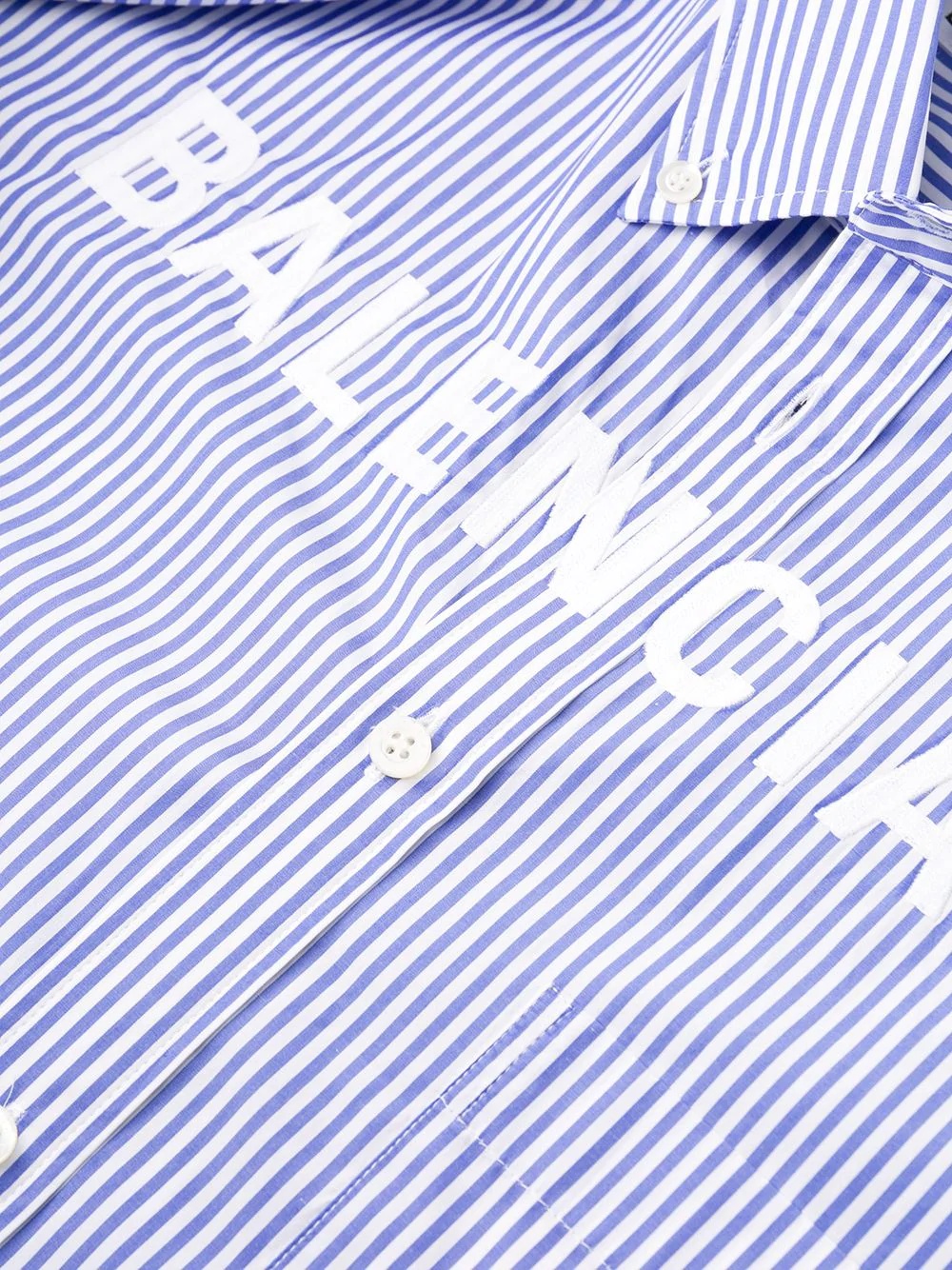 logo detail striped shirt - 6