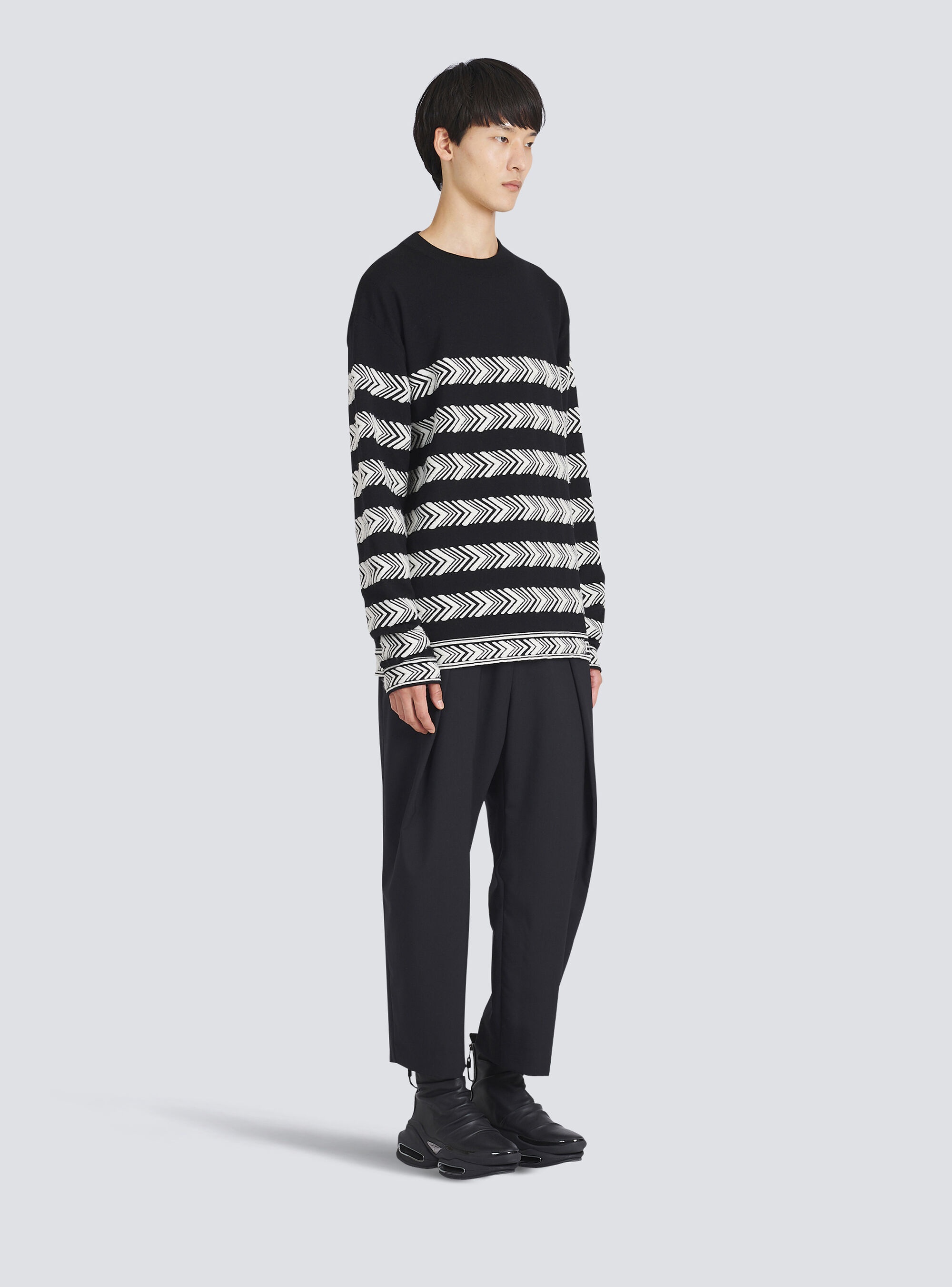 Chevron wool sweater - 5