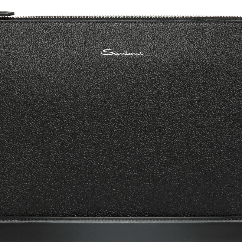 Black tumbled leather pouch 5