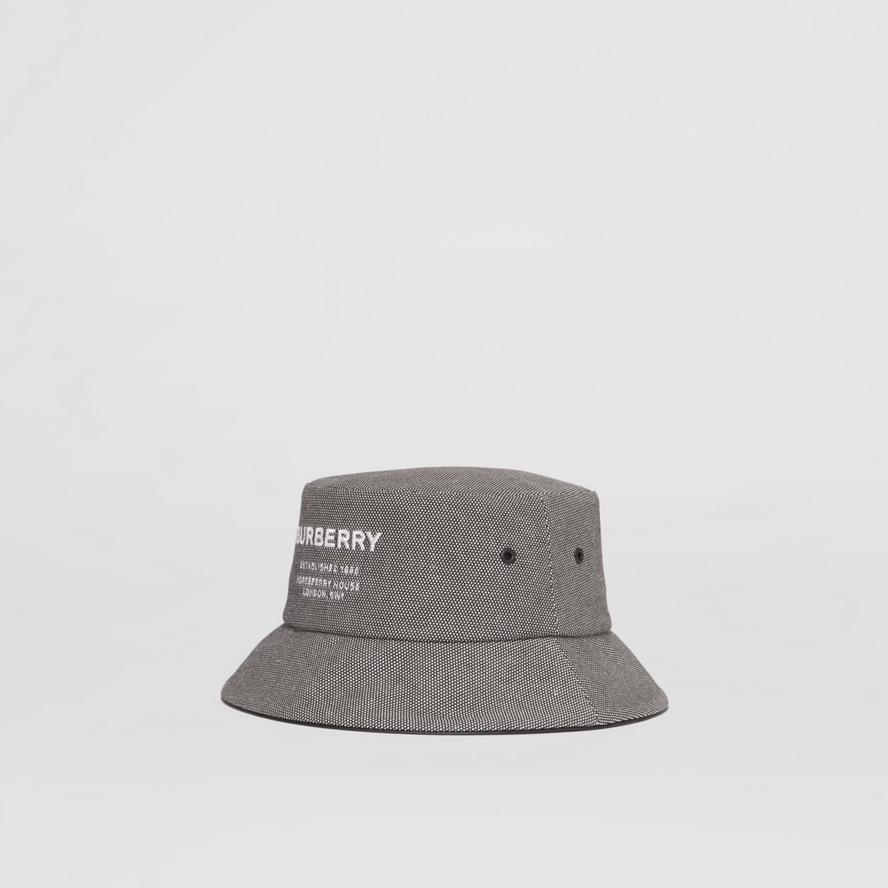 Horseferry Motif Cotton Bucket Hat - 4