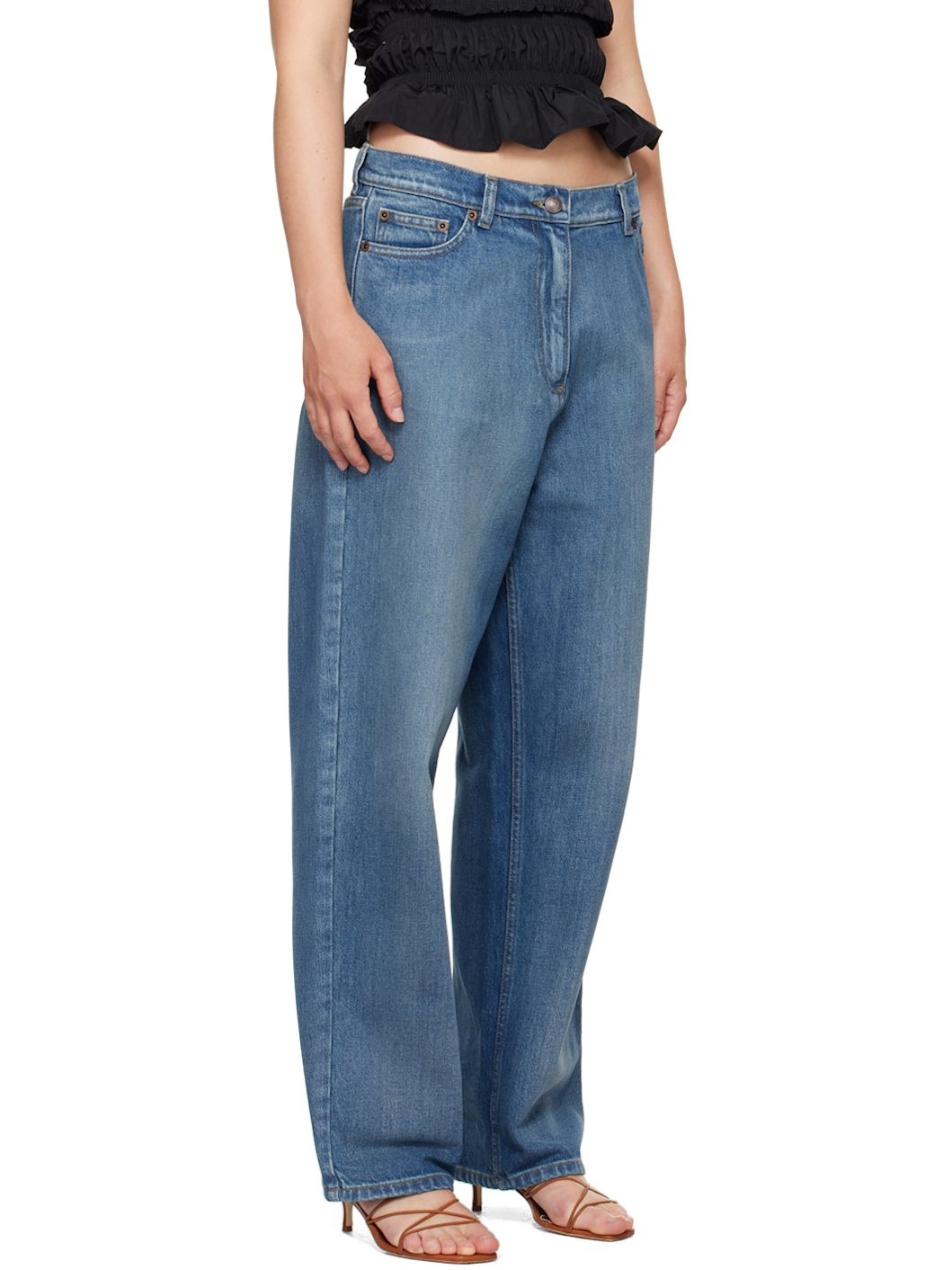 Indigo Loose Leg Jeans - 2