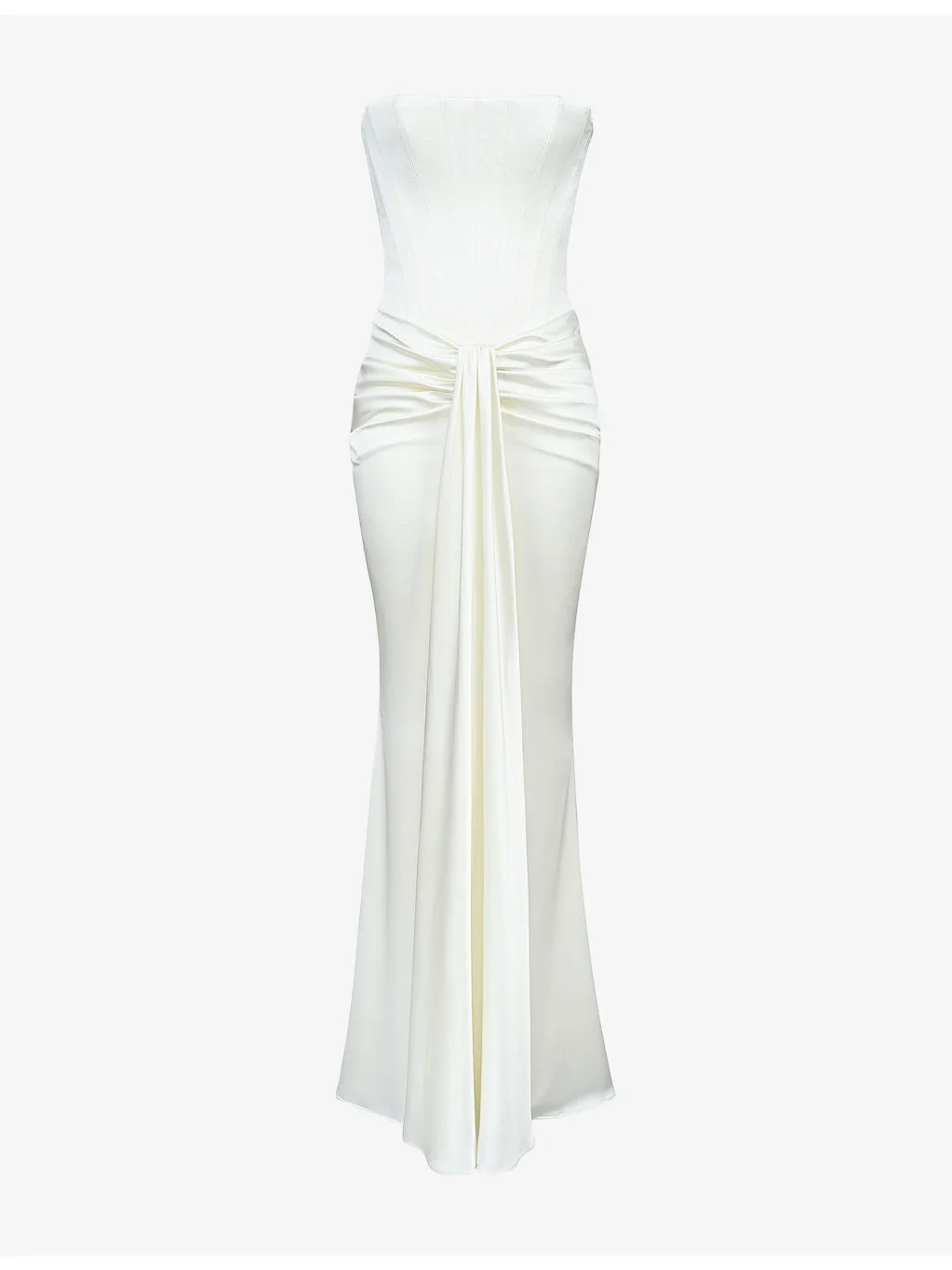 Camellia Strapless Satin Bridal Gown - 1
