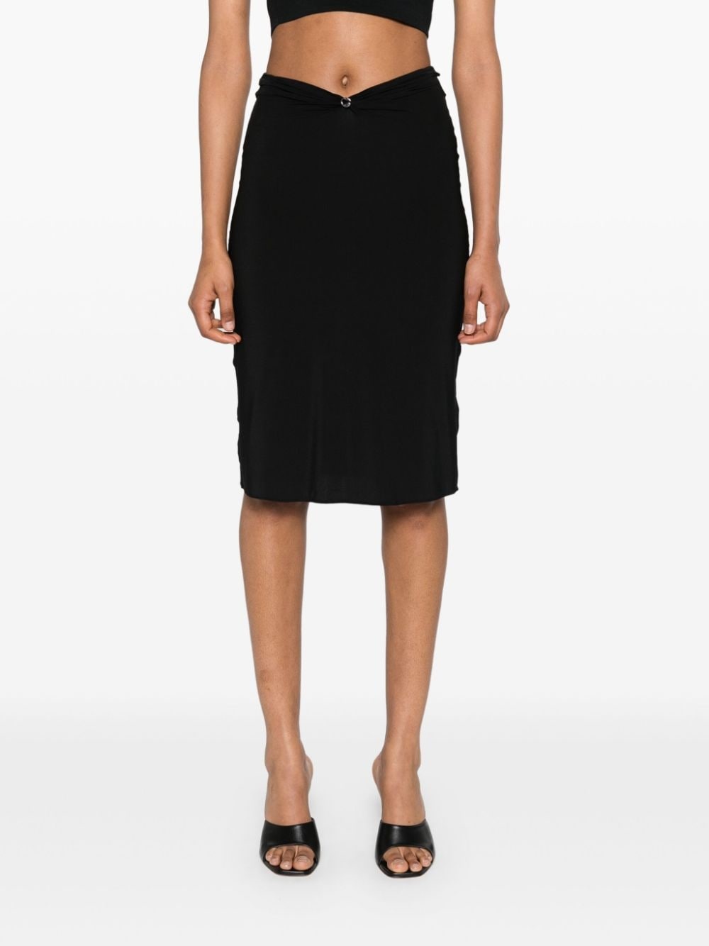 Triangle-hardware midi skirt - 3
