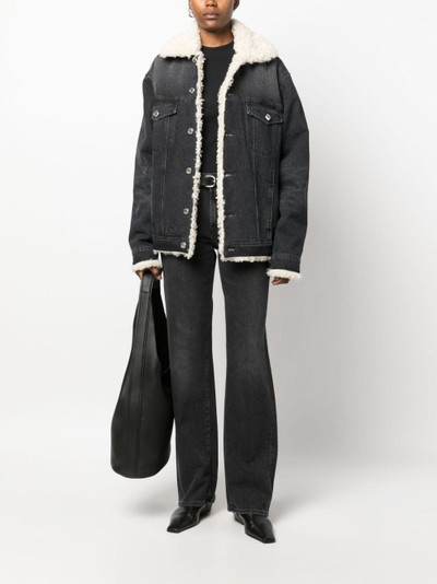 AMI Paris shearling-lining denim jacket outlook