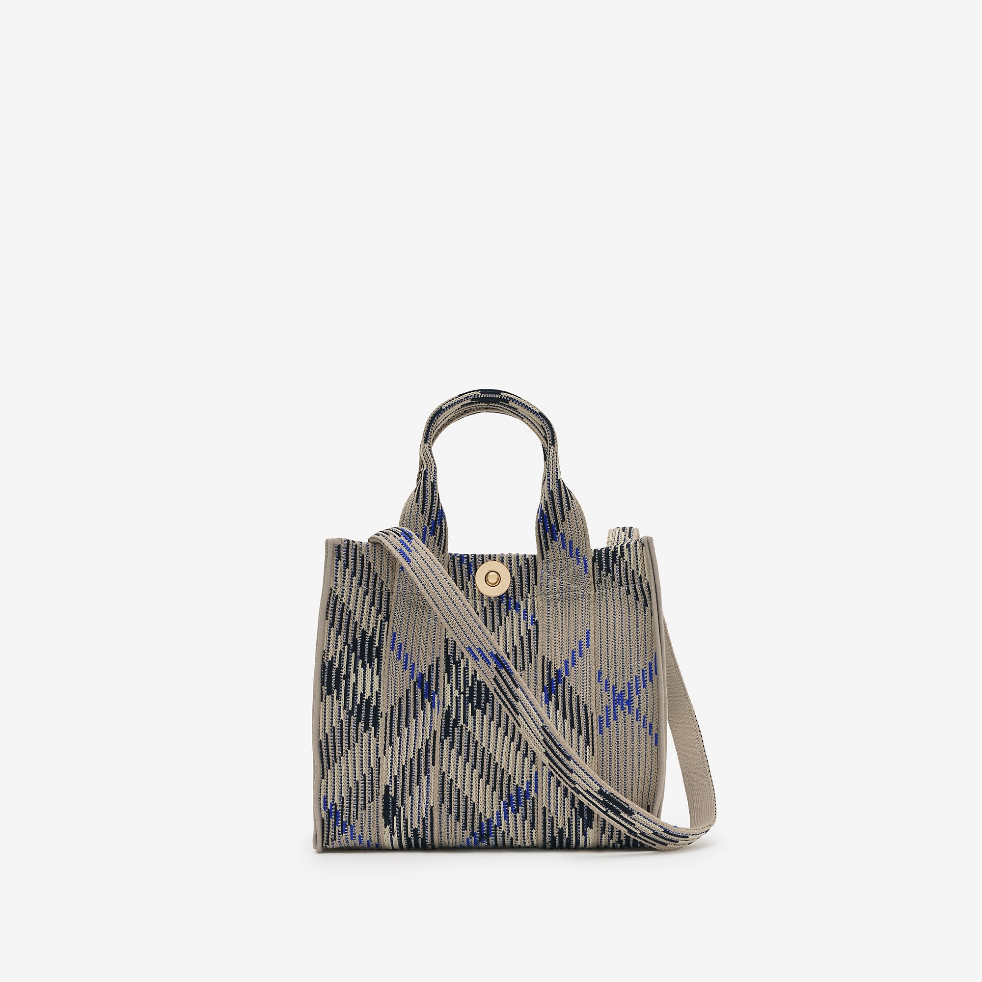 Mini Check Knitted Tote - 5