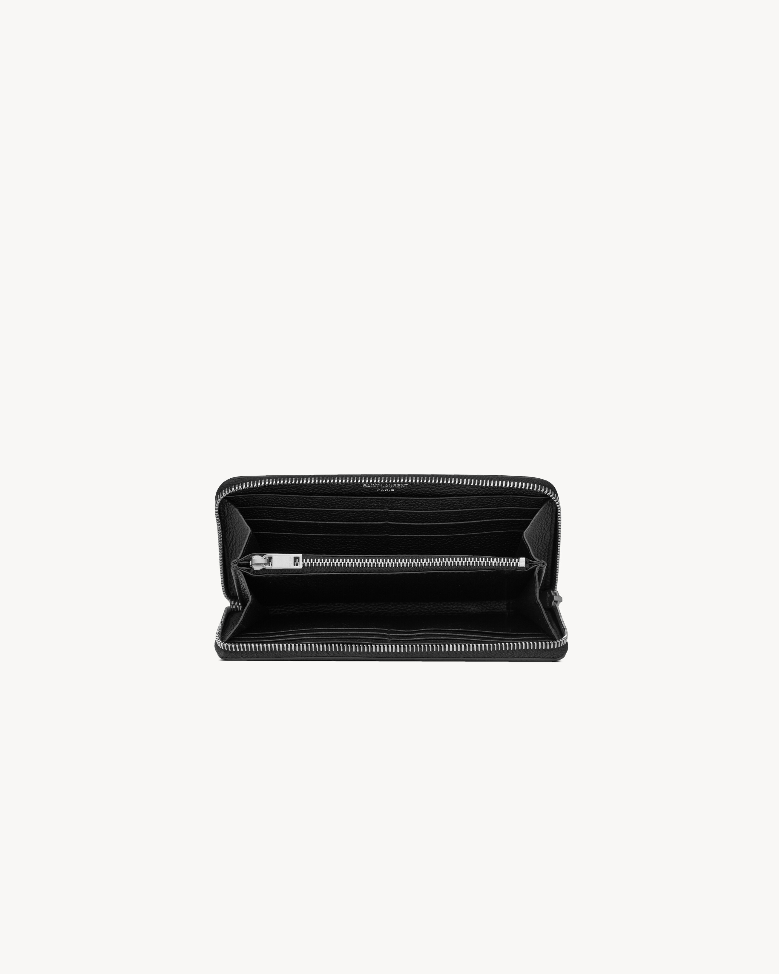 CASSANDRE SHADOW SAINT LAURENT ZIP-AROUND WALLET IN GRAINED LEATHER - 4