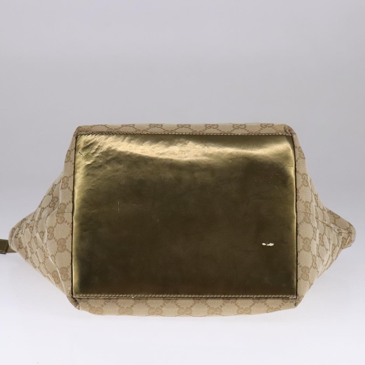 GUCCI GG Canvas Sherry Line Tote Bag Beige Gold Pink - 5