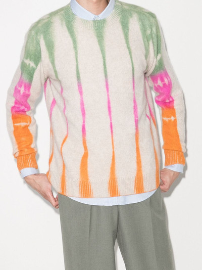 The Elder Statesman Beetle tie-dye cashmere jumper outlook