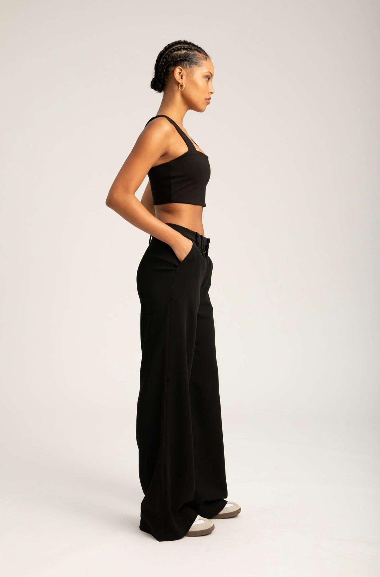 BLACK MICRO TUBE TOP WITH STRAPS - 3