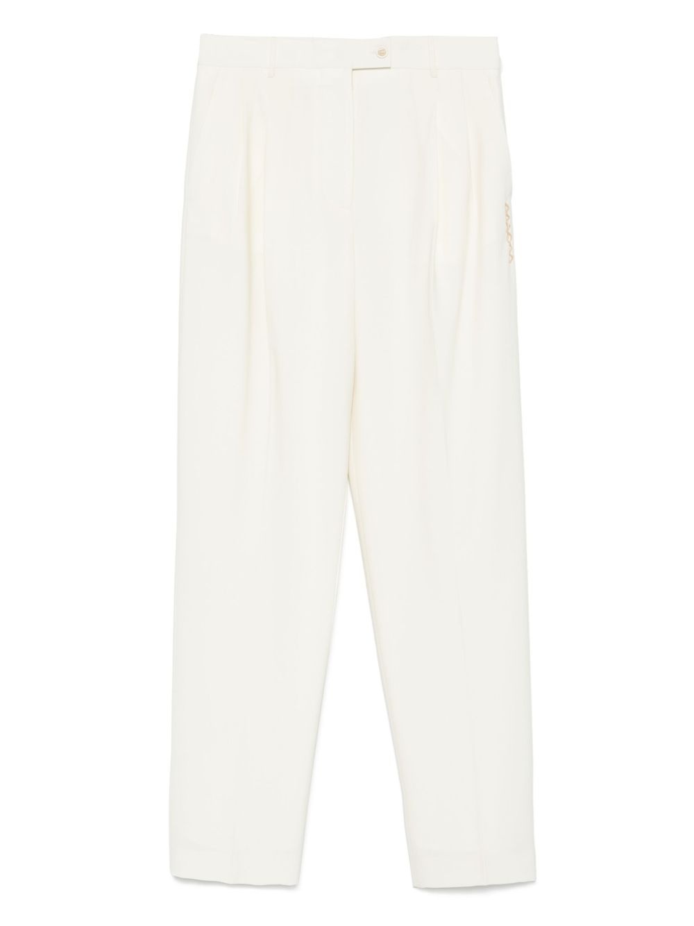 logo-embroidered trousers - 1