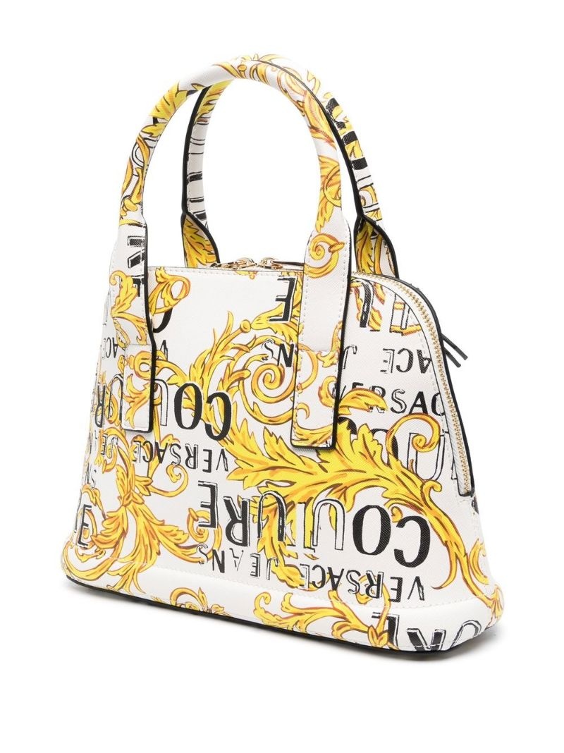 Barocco-print logo-buckle tote bag - 6