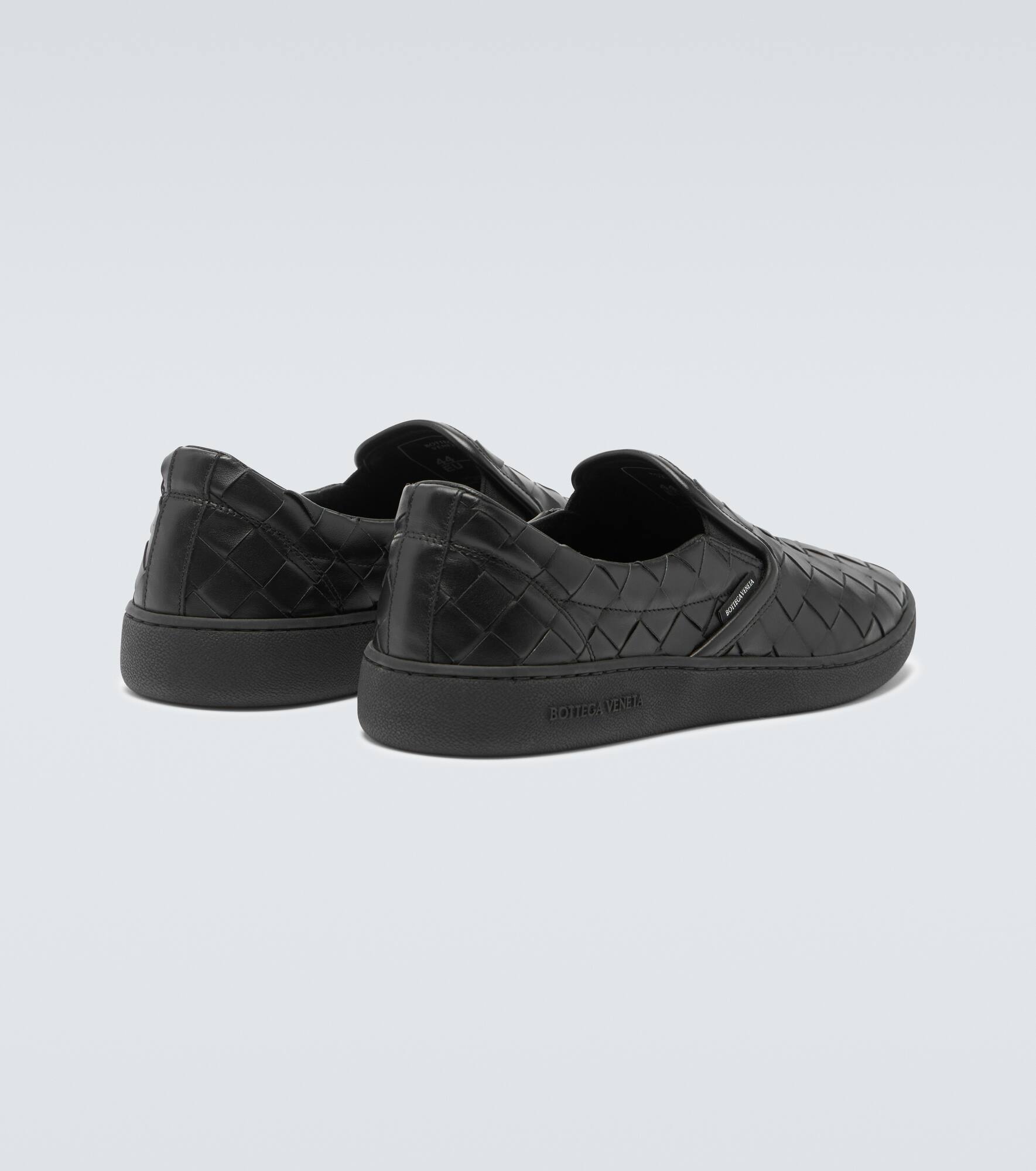 Intrecciato leather slip-on sneakers - 6