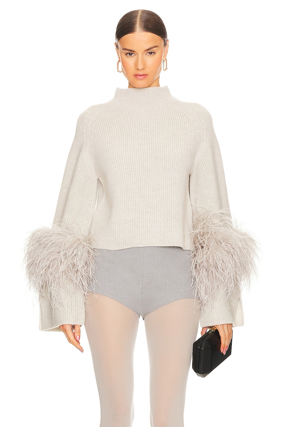 Merino Wool Cropped Sweater - 1