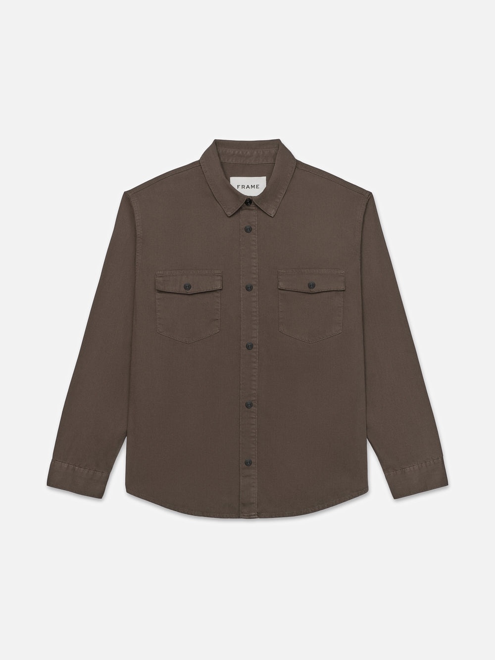 Fashion Denim Shirt in Dark Olive - 1