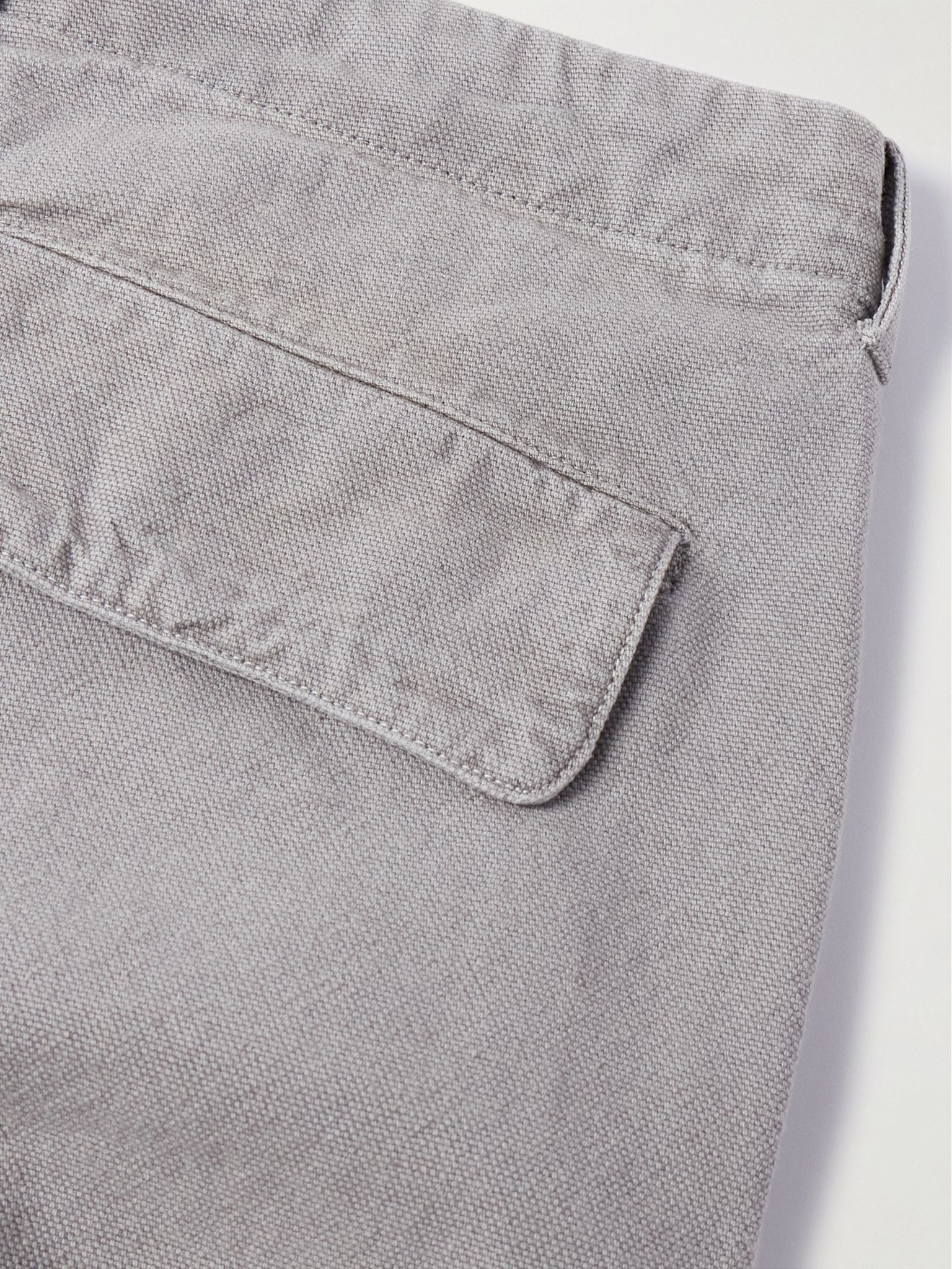 Mount Straight-Leg Cotton and Hemp-Blend Cargo Trousers Gray - 5