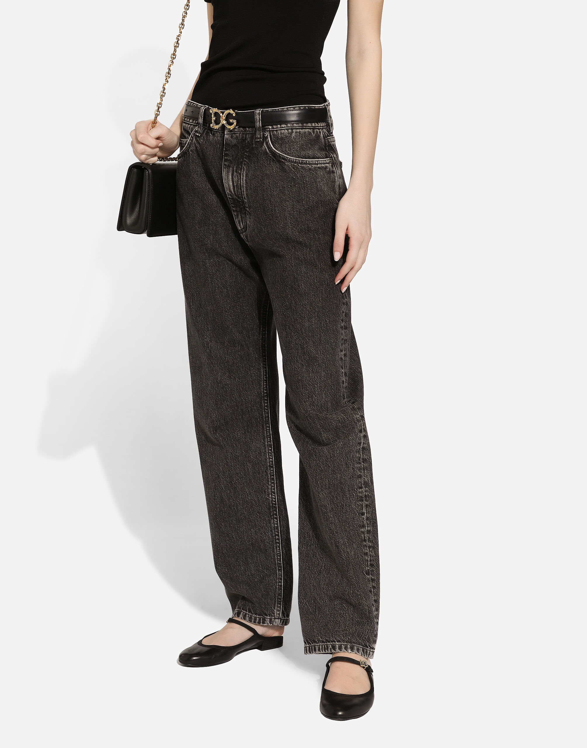 Cotton denim boyfriend jeans - 4