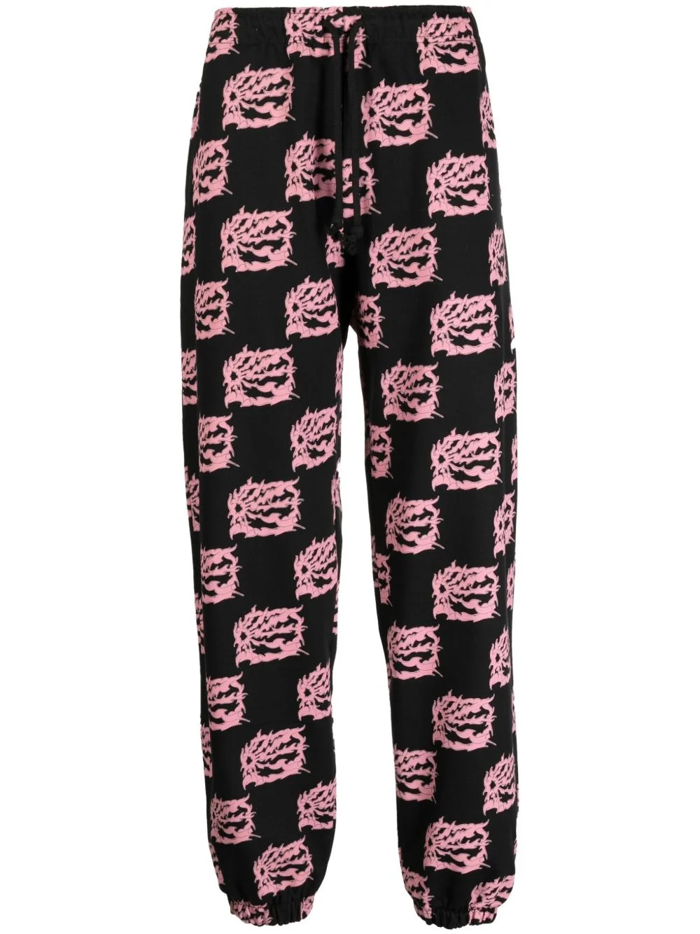 graphic-print cotton track pants - 1