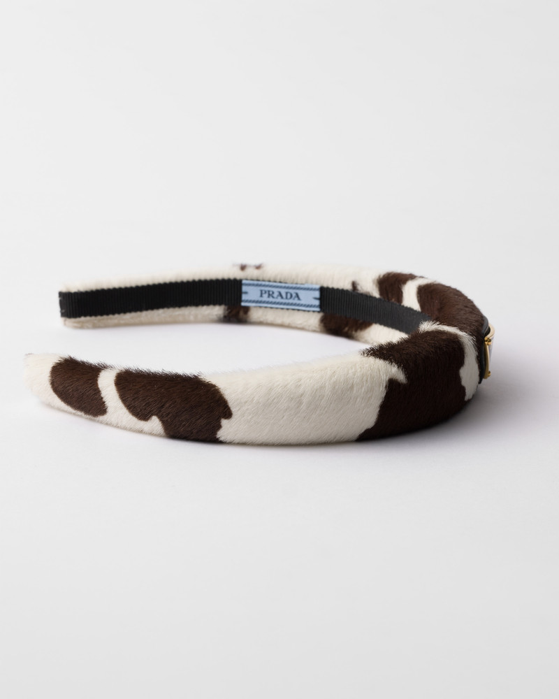 Printed leather headband 3