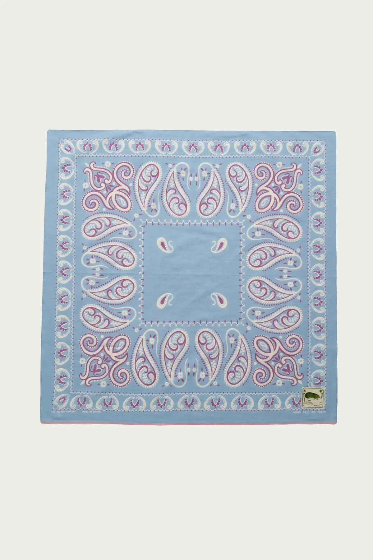 Fastcolor Selvedge Bandanna (SAMBO Paisely) 30x30 - Sax - 1