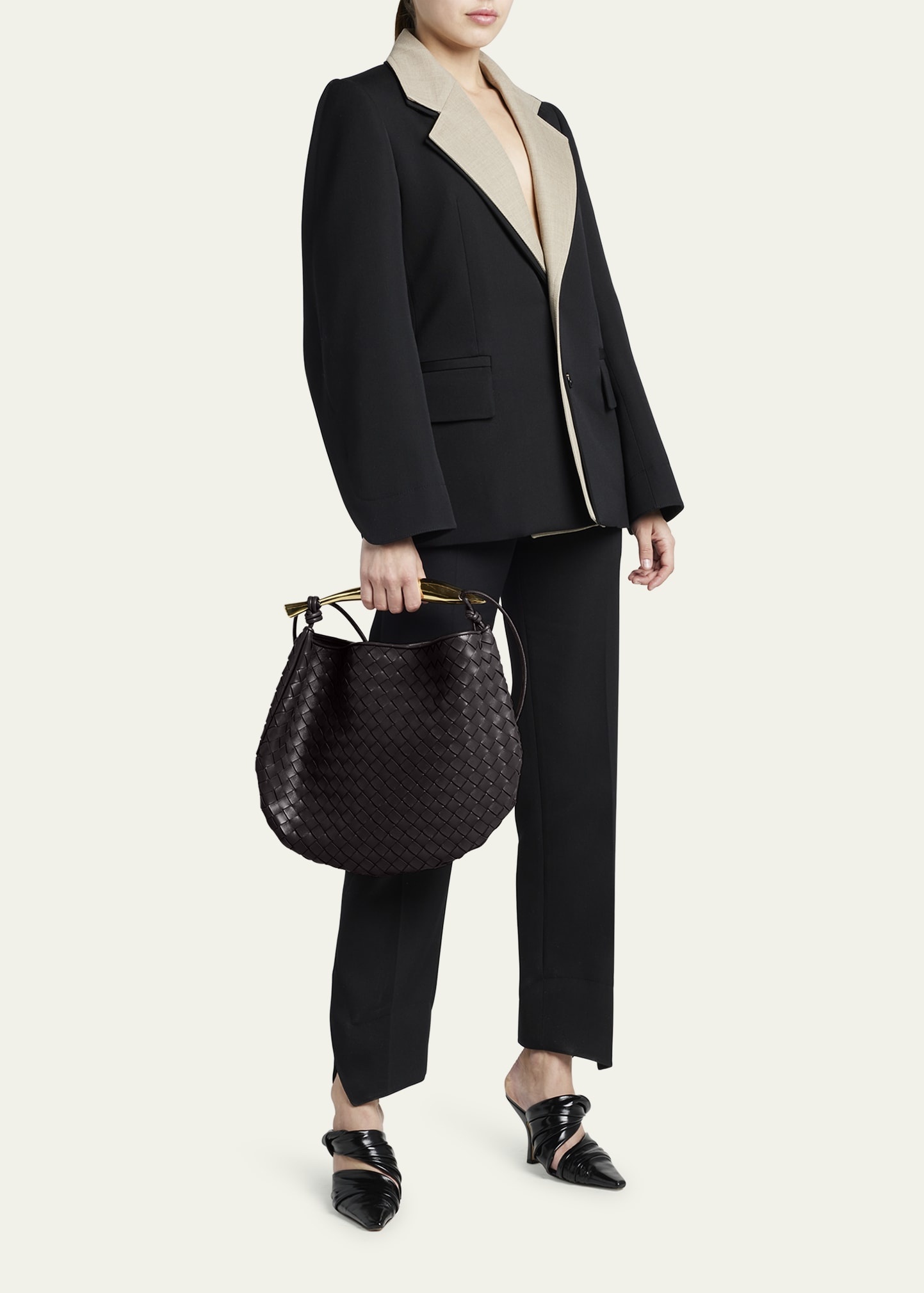 Sardine Medium Intrecciato Leather Top-Handle Bag - 5