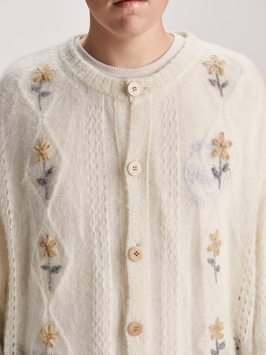 Cormagliano Mohair Cardigan White - 6
