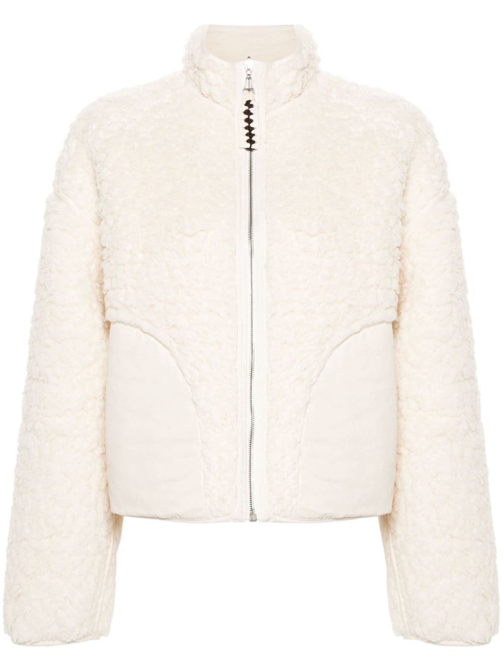 + zip-up teddy jacket - 1