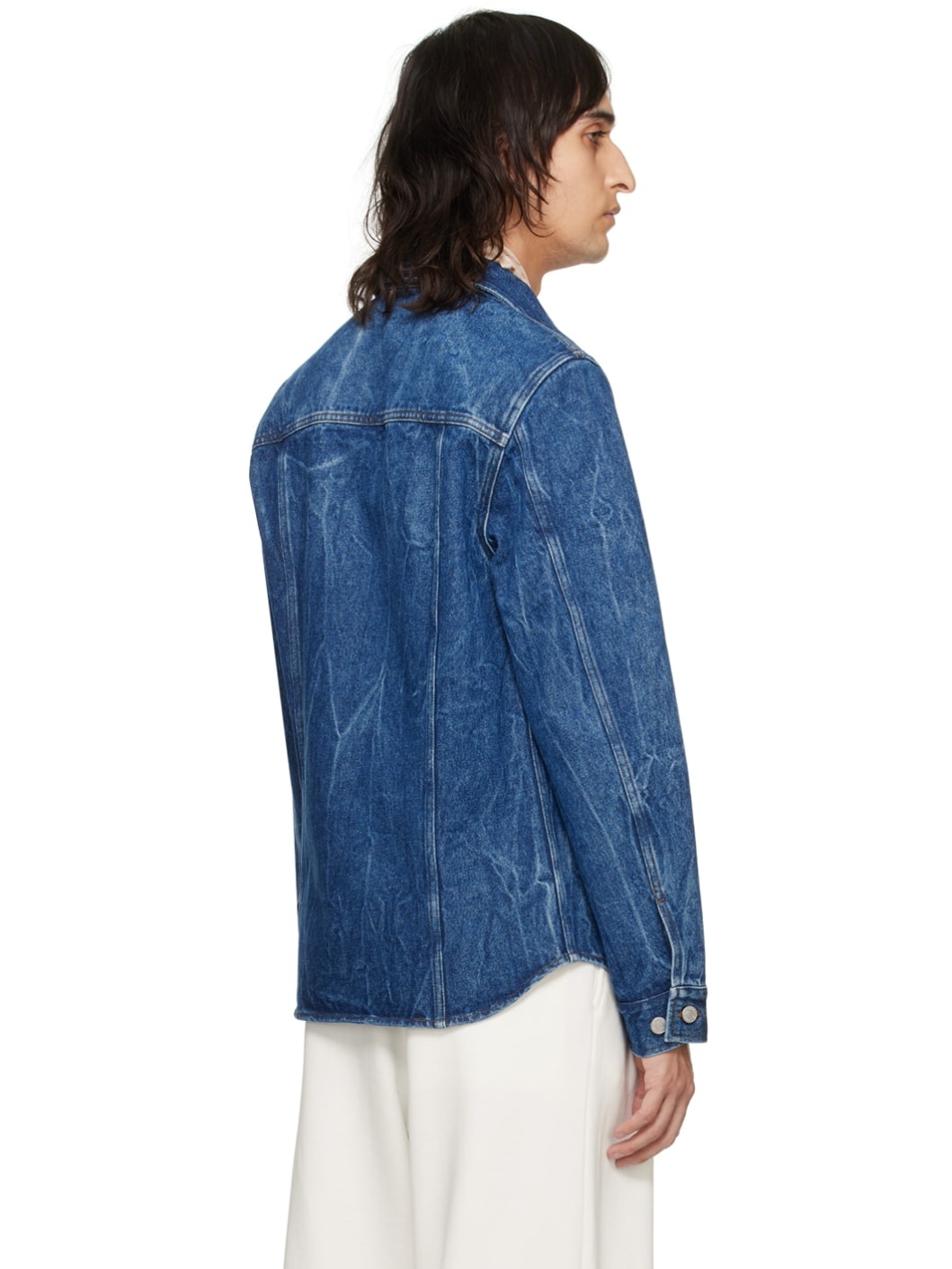 Blue Faded Denim Shirt - 3