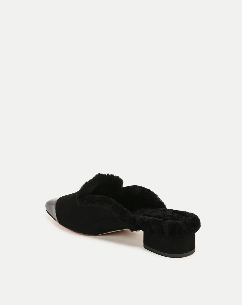 CECILE SHEARLING MULE - 4