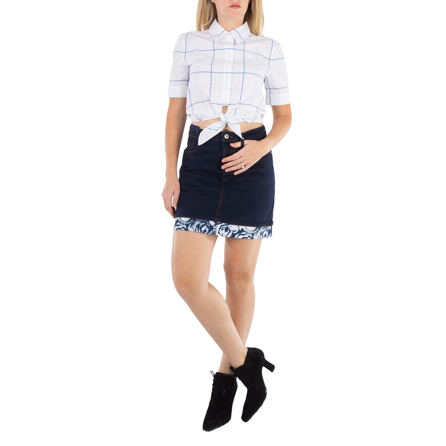 Burberry Heavyweight Denim Cotton Mini Skirt - 6