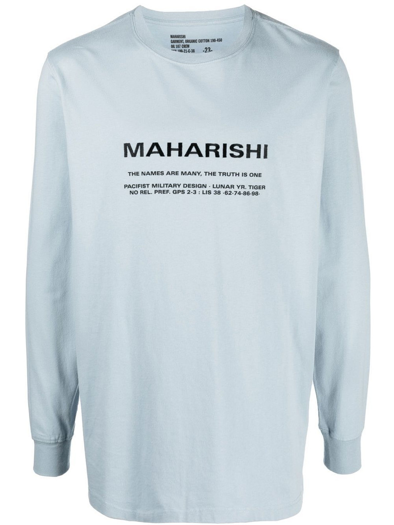 logo-print long-sleeve T-shirt 1