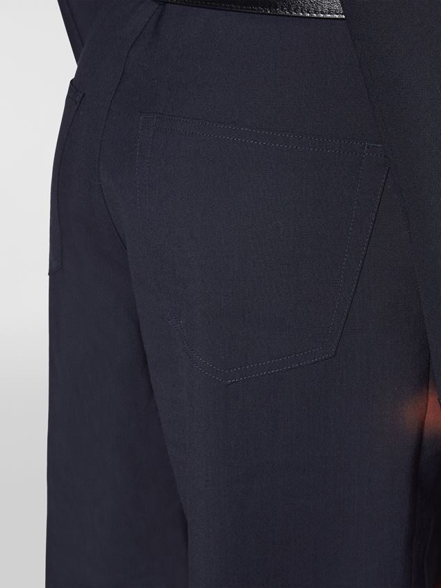 VIRGIN WOOL TROUSERS WITH HAND-SPRAYED CHECK DESIGN - 5