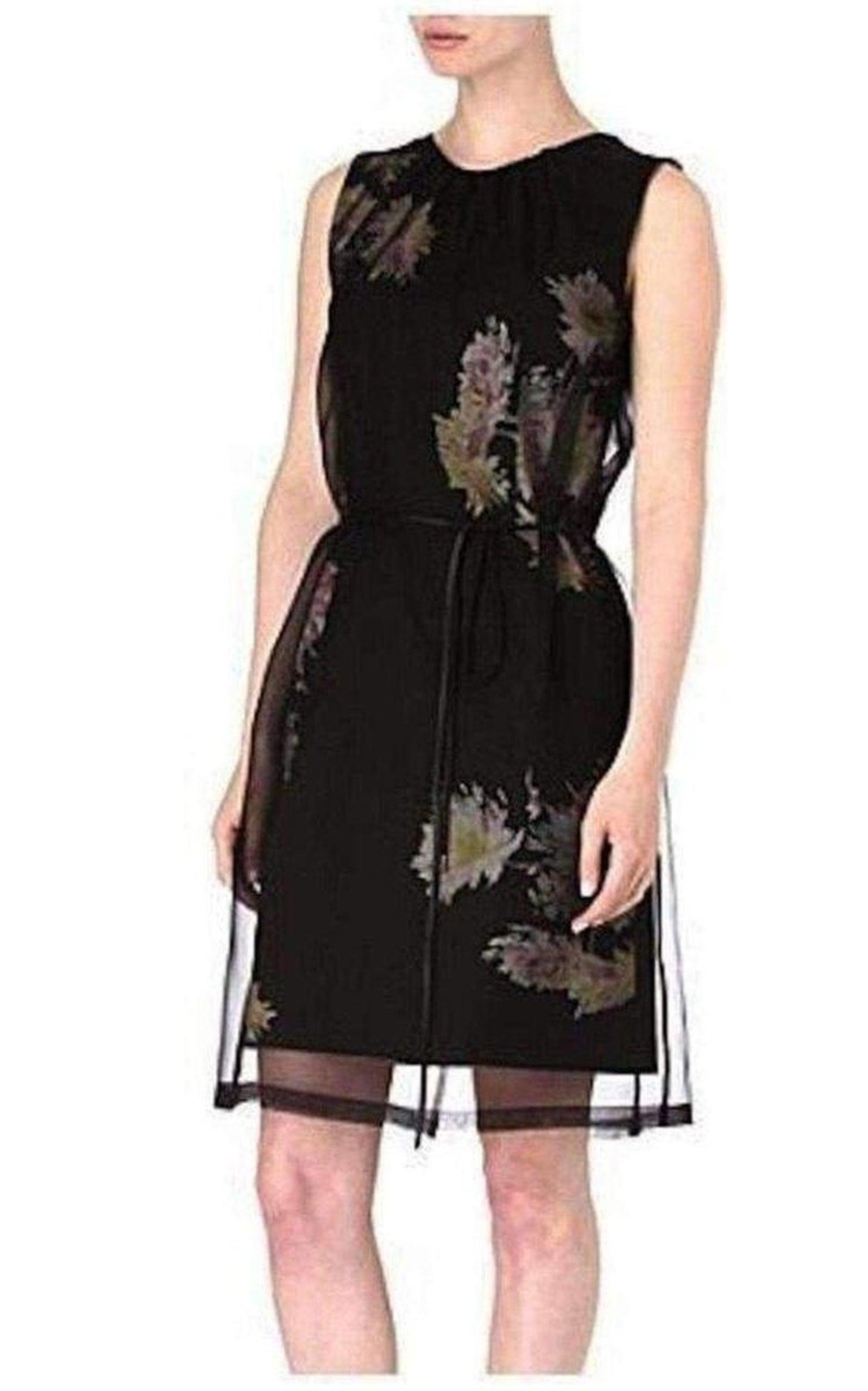 Organza Overlay Floral Silk-blend Dress - 3