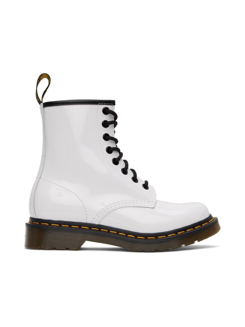 White 1460 Lace-Up Boots - 1