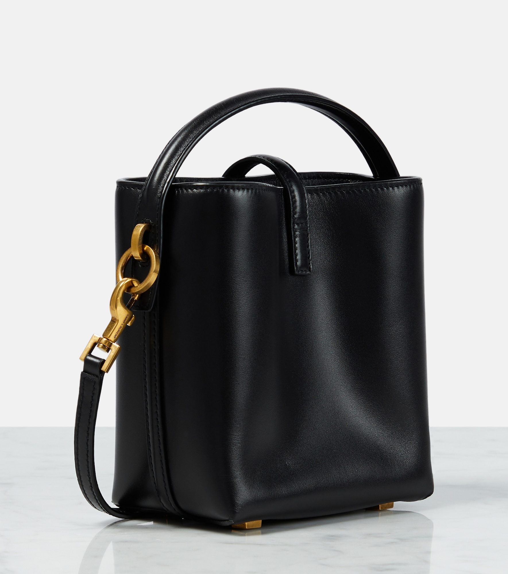 Le 37 Mini leather bucket bag - 4
