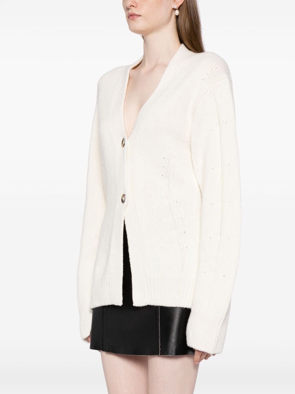V-neck tailored cardigan - 3