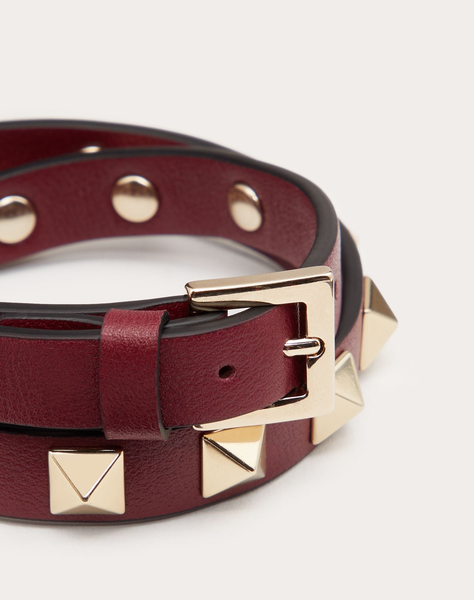 ROCKSTUD CALFSKIN DOUBLE-STRAP BRACELET - 4