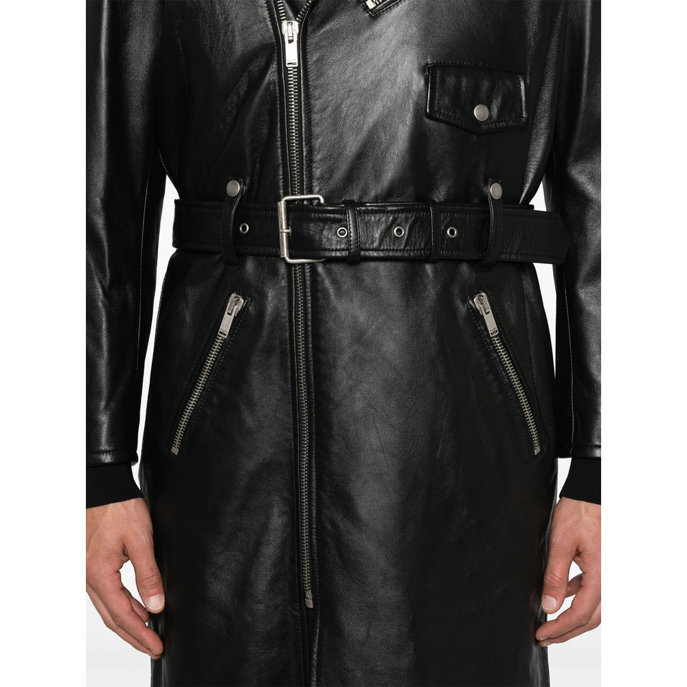 Saint Laurent Black Coats - Leather Coats Men - 5