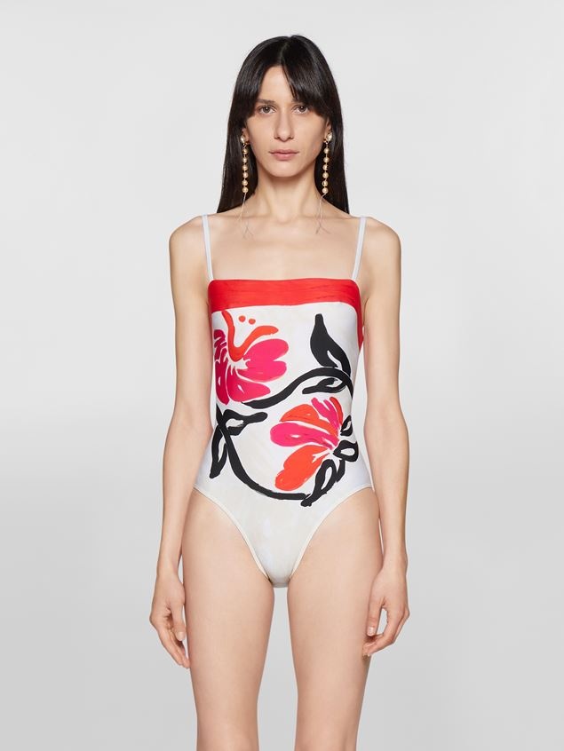 ONE-PIECE SWIMMING COSTUME IN MARNIFESTO PRINT - 2