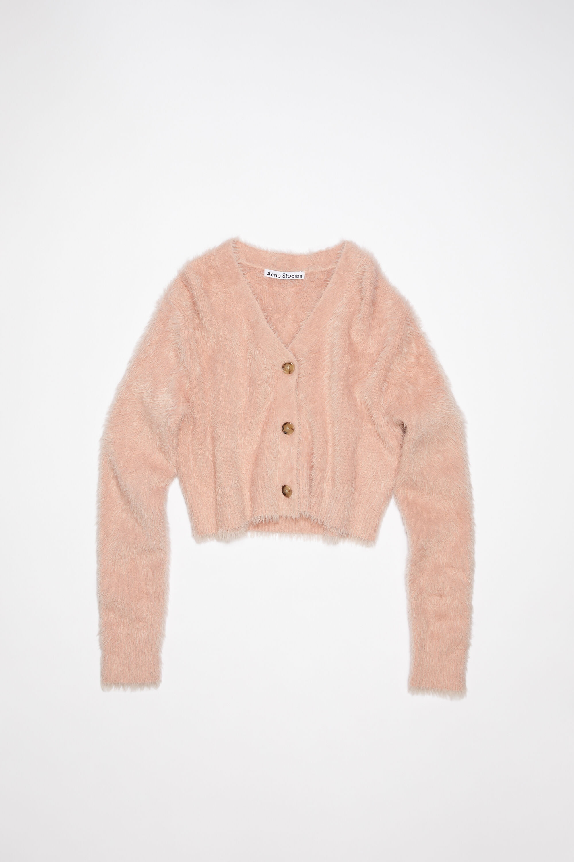 Fluffy knit cardigan - Dusty pink - 6