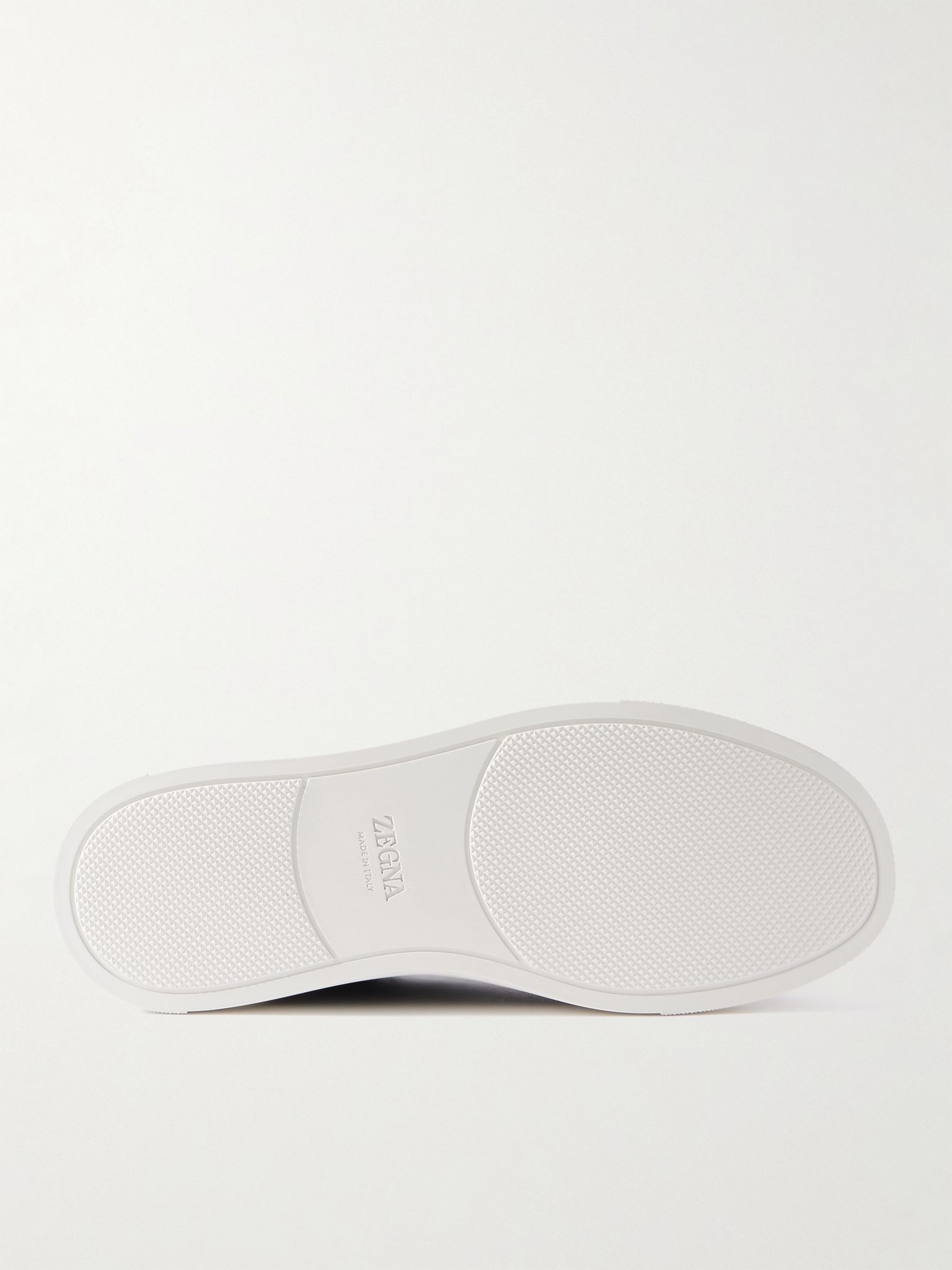 Triple Stitch™ Leather-Trimmed Wool Slip-On Sneakers Gray - 3