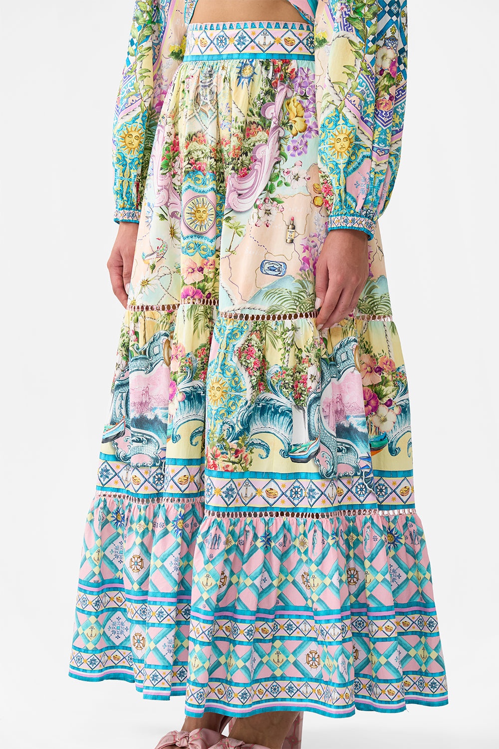 HIGH WAISTED TIERED SKIRT - 5