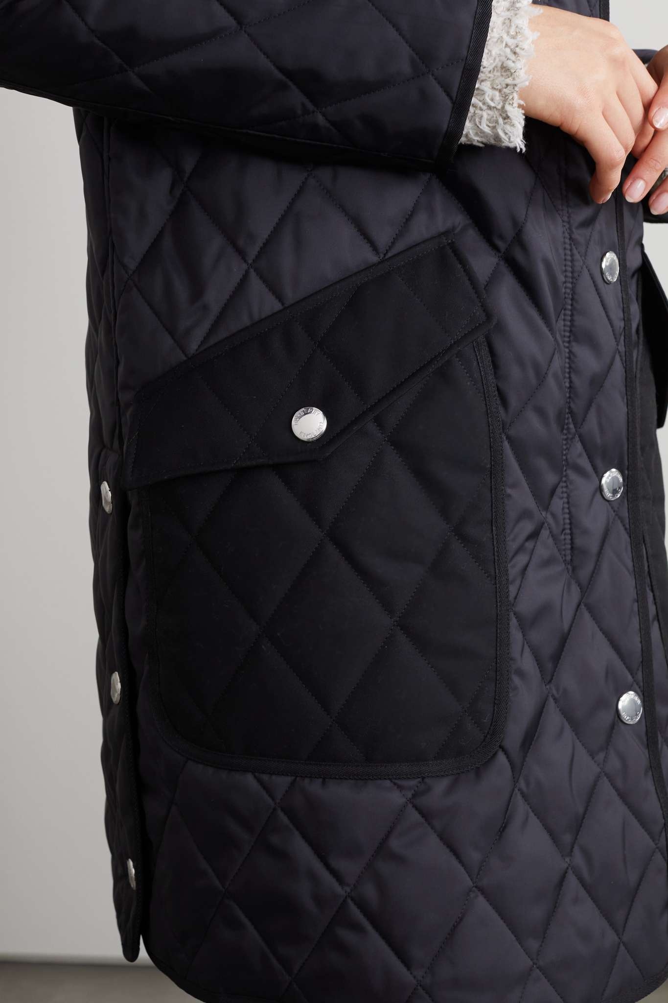 Hooded quilted padded shell coat - 5