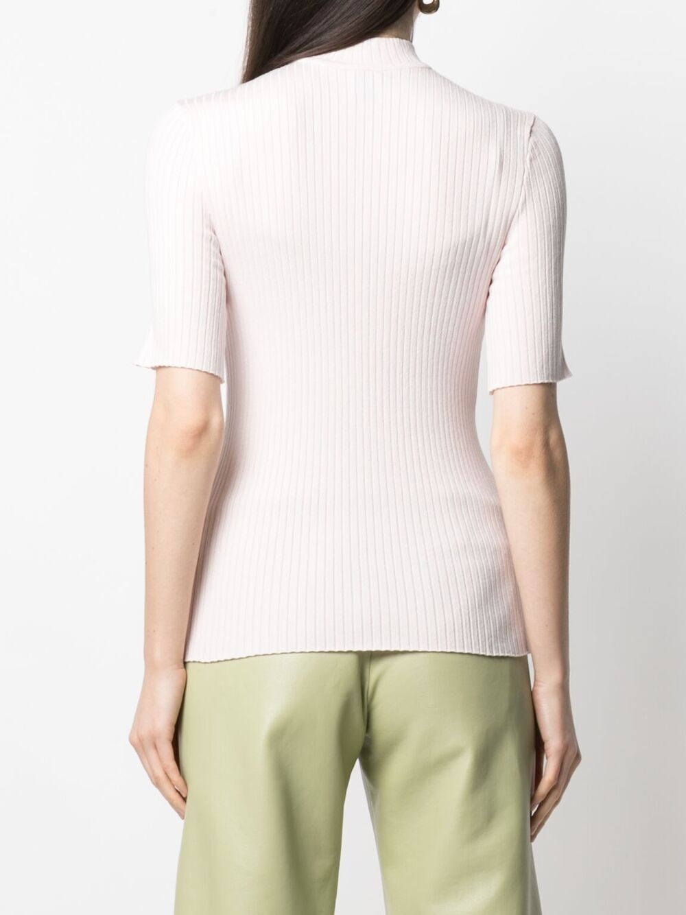logo-embroidered ribbed sweater - 4