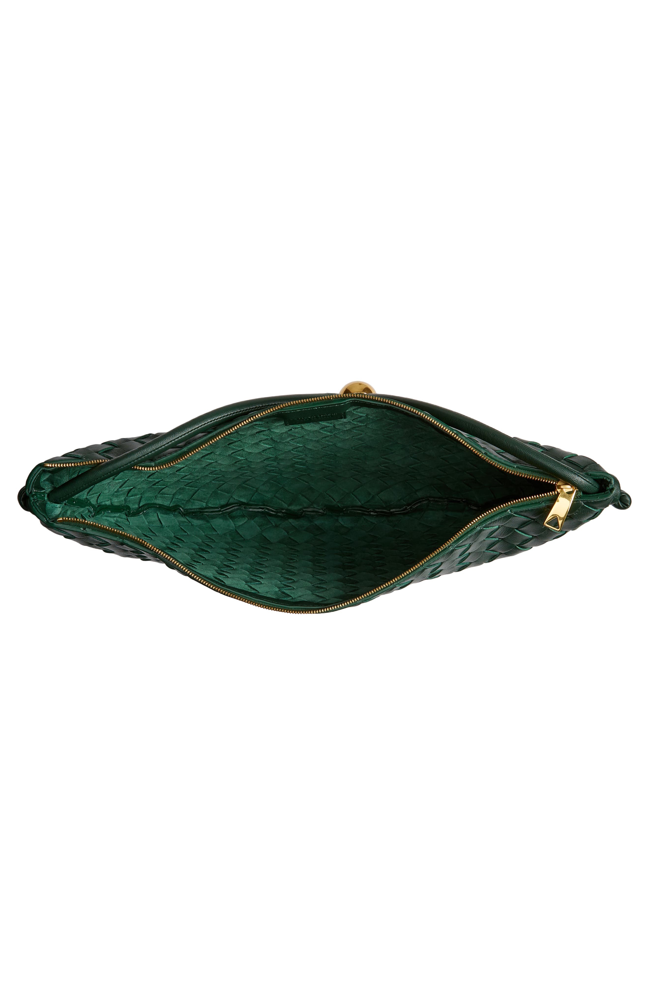 Medium Half Moon Woven Top Handle Bag - 4