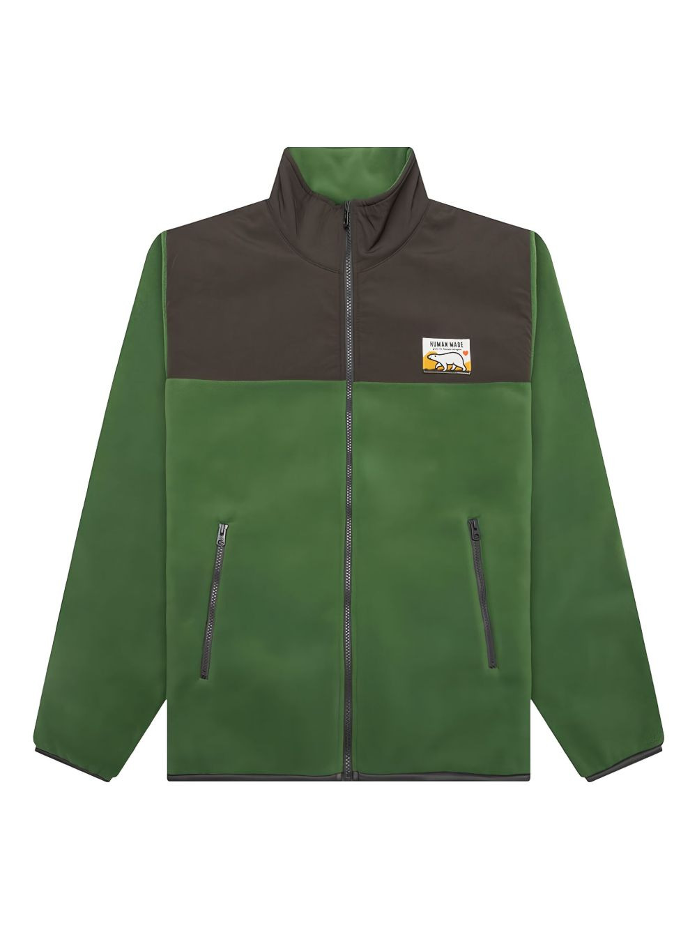 fleece panelled jacket - 1