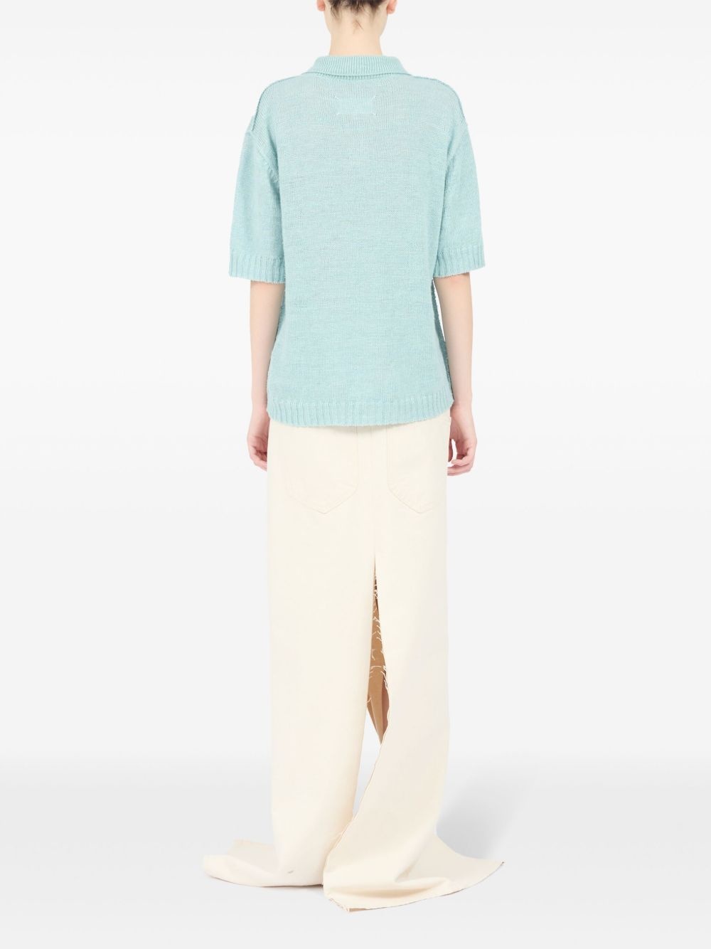 short-sleeve hemp polo top - 5