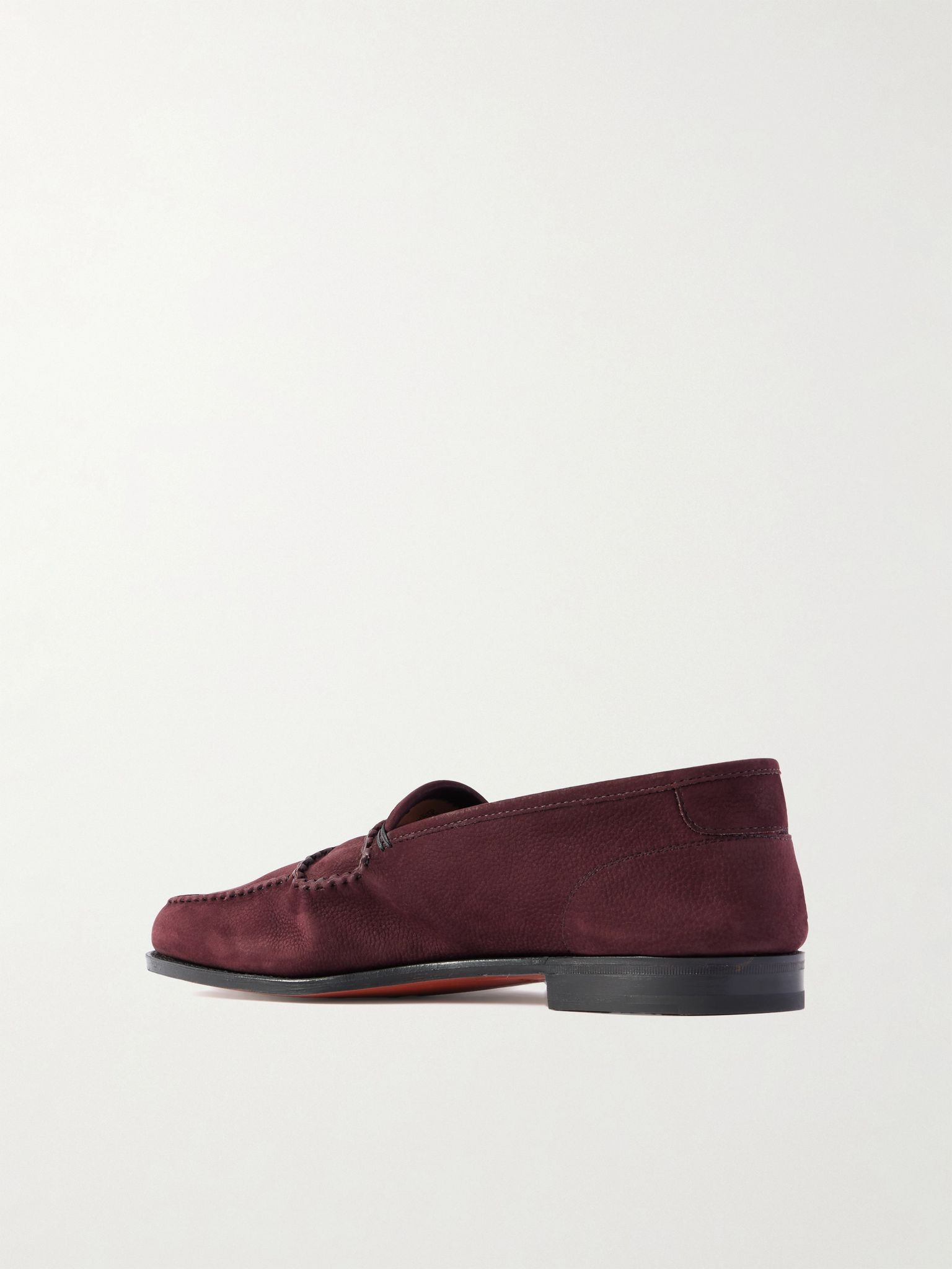 Bath Nubuck Loafers Burgundy - 4