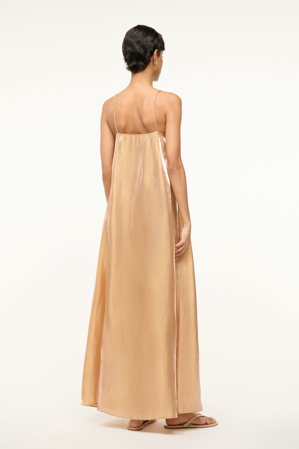 STAUD DELFINA DRESS ROSE GOLD - 4