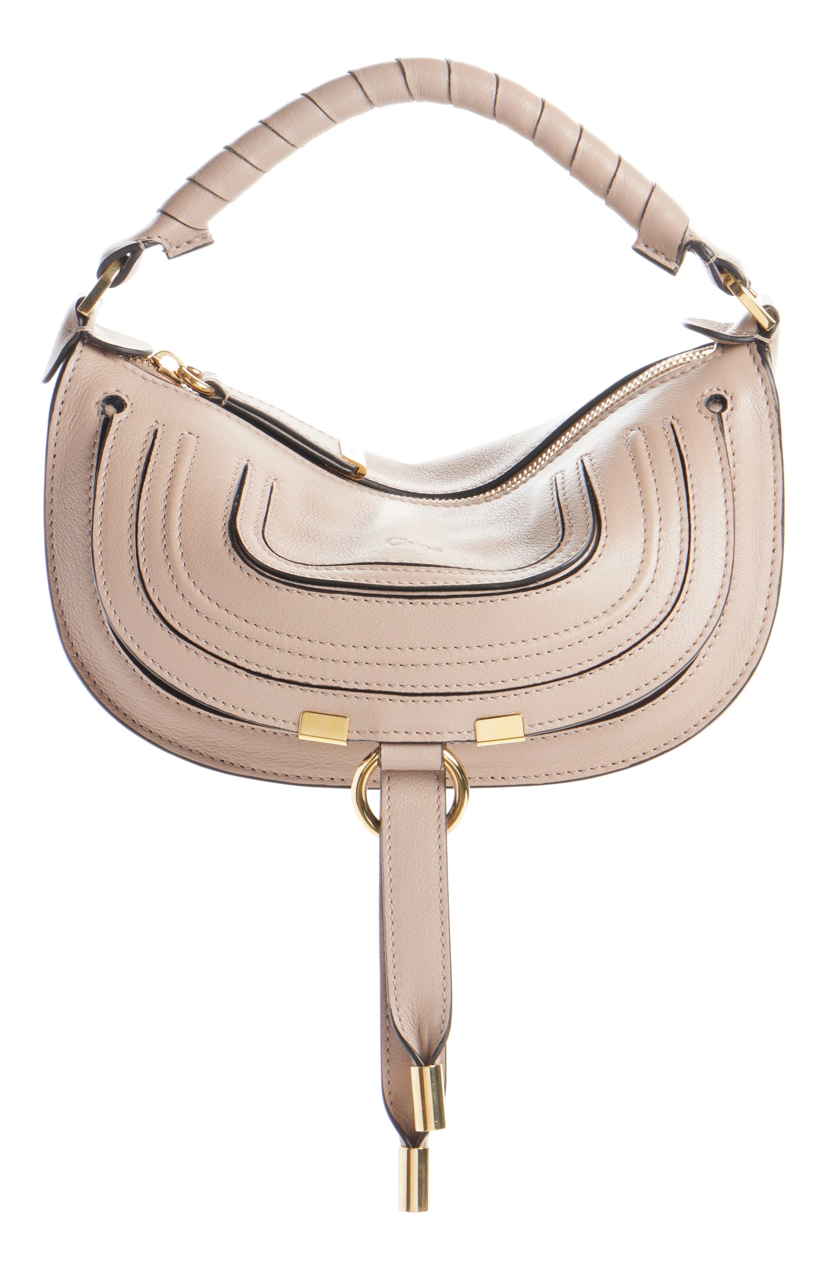 Chloé Mini Marcie Leather Camera Shoulder Bag in Woodsmoke at Nordstrom - 1