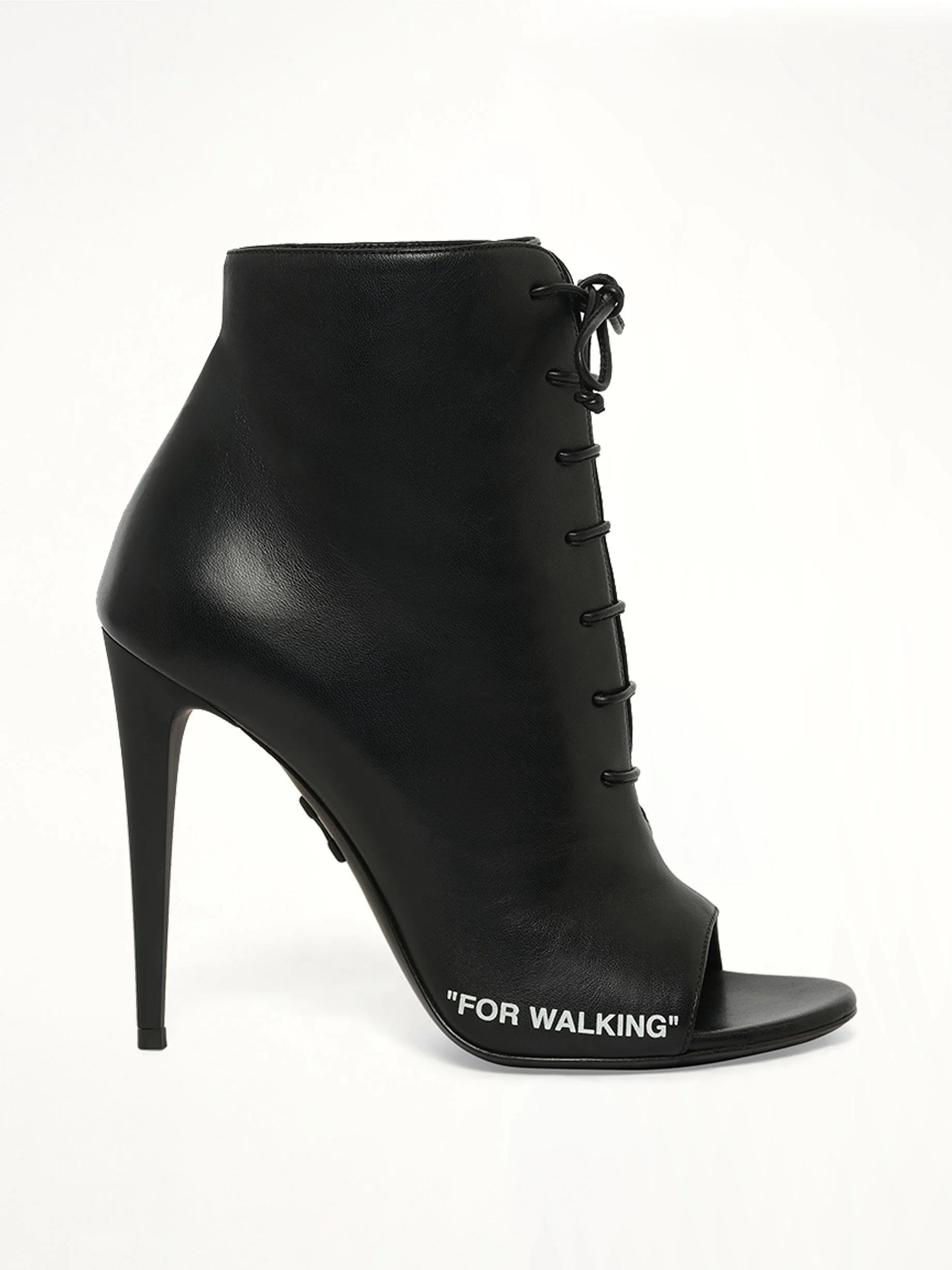 Open Toe Shoe in Black - 1